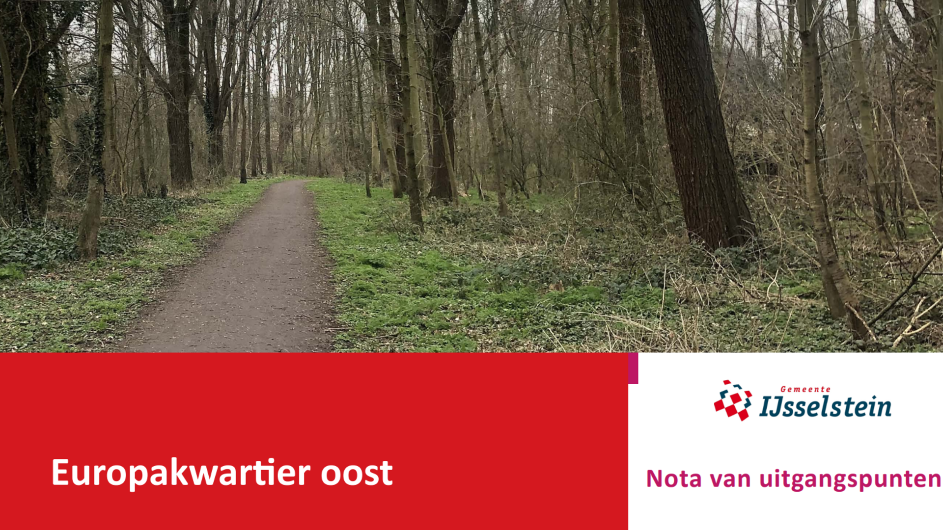 Kaft Nota van Uitgangspunten Europakwartier-Oost